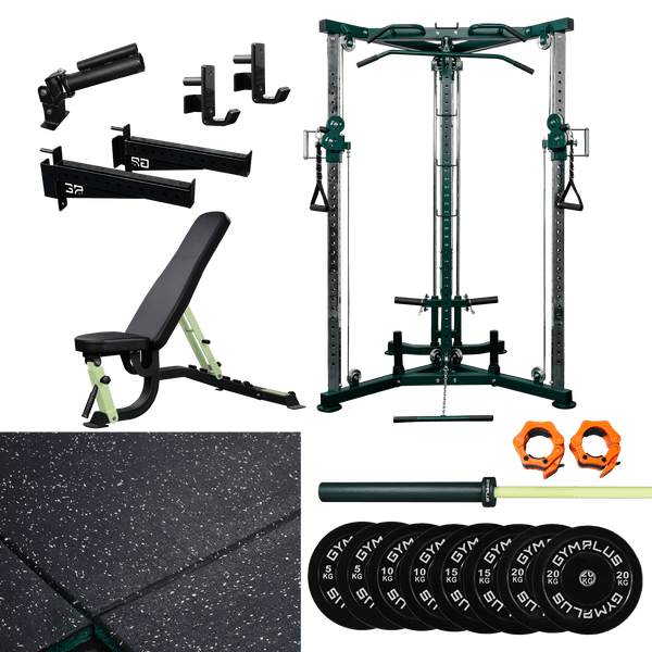 Gym Plus System X Garage Gym Package – Complete Setup FULL-CABLE-X