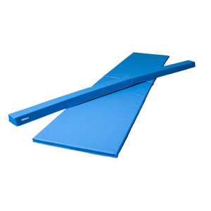 3 Piece Gymnastics Starter Combo - Foldable Balance Beam and 2 x Cartwheel Mats