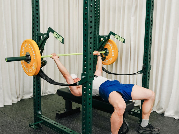 Gym Plus Competition Flat Bench with Wide Pad Option