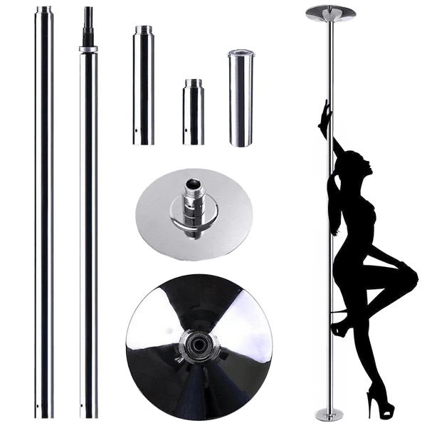 Gym Plus Portable Dancing Pole - Static and Spinning (Chrome) DANCINGPOLE