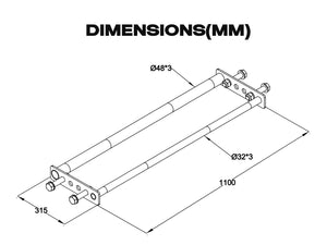 EVOLVE Double Pull Up Bar - Fat and Standard