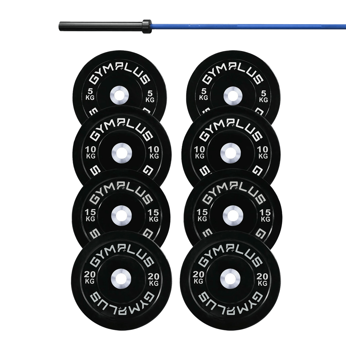 Cerakote Olympic Bar 20KG and Bumper Plates Set