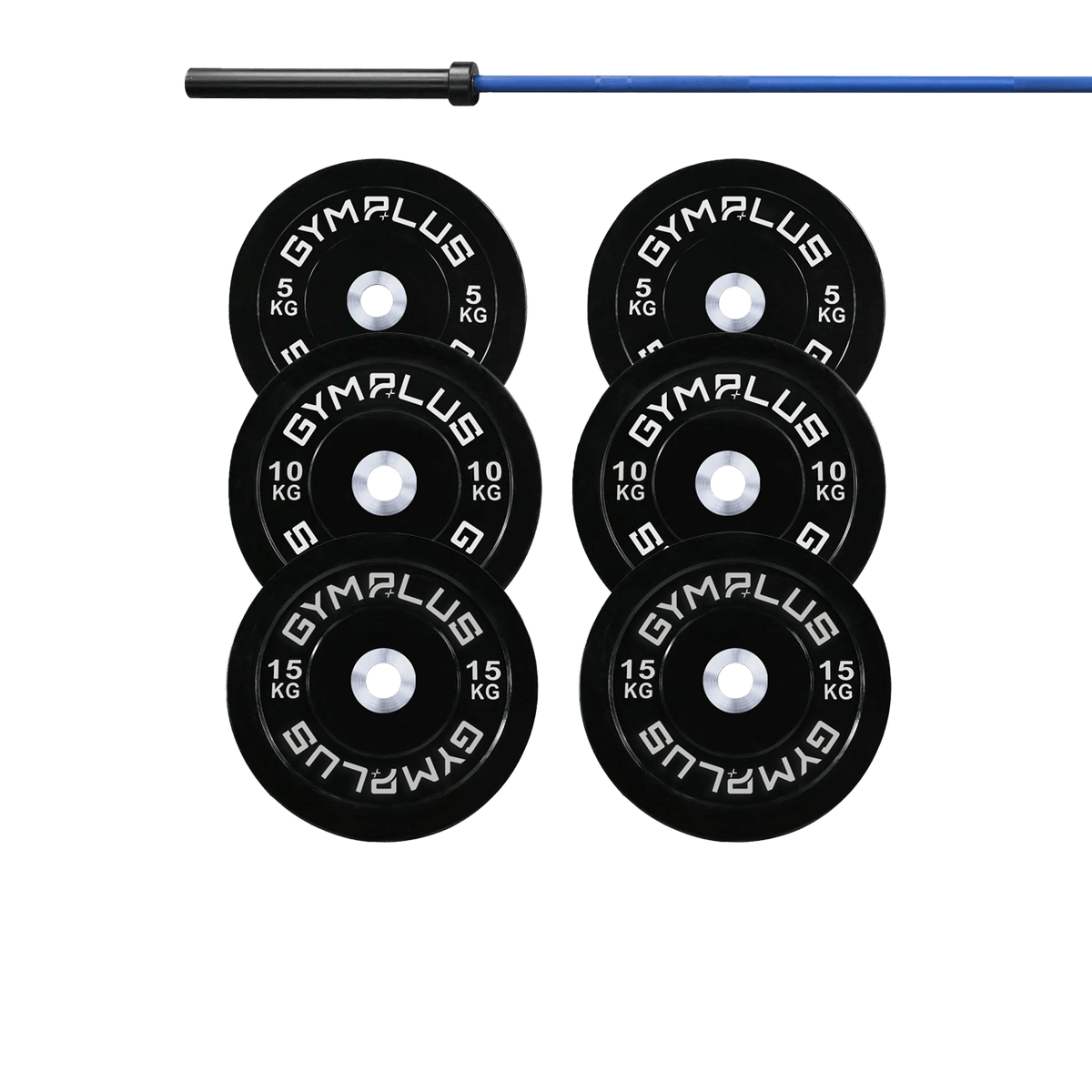 Cerakote Olympic Bar 20KG and Bumper Plates Set