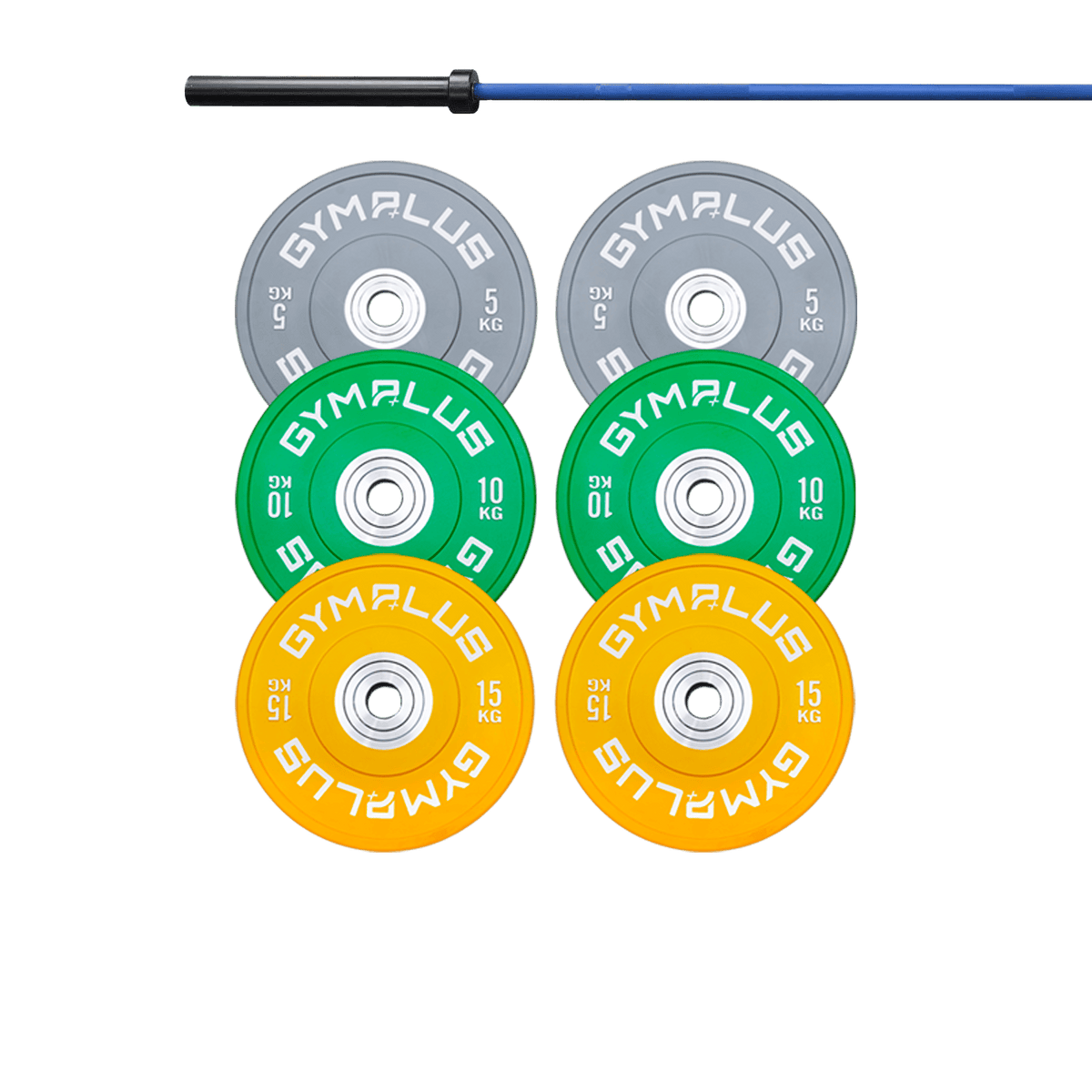 Cerakote Olympic Bar 20KG and Bumper Plates Set