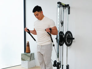 Wall Mount Cable Station with Dual Pulley System - Aluminium Pulley Wheels V2.0