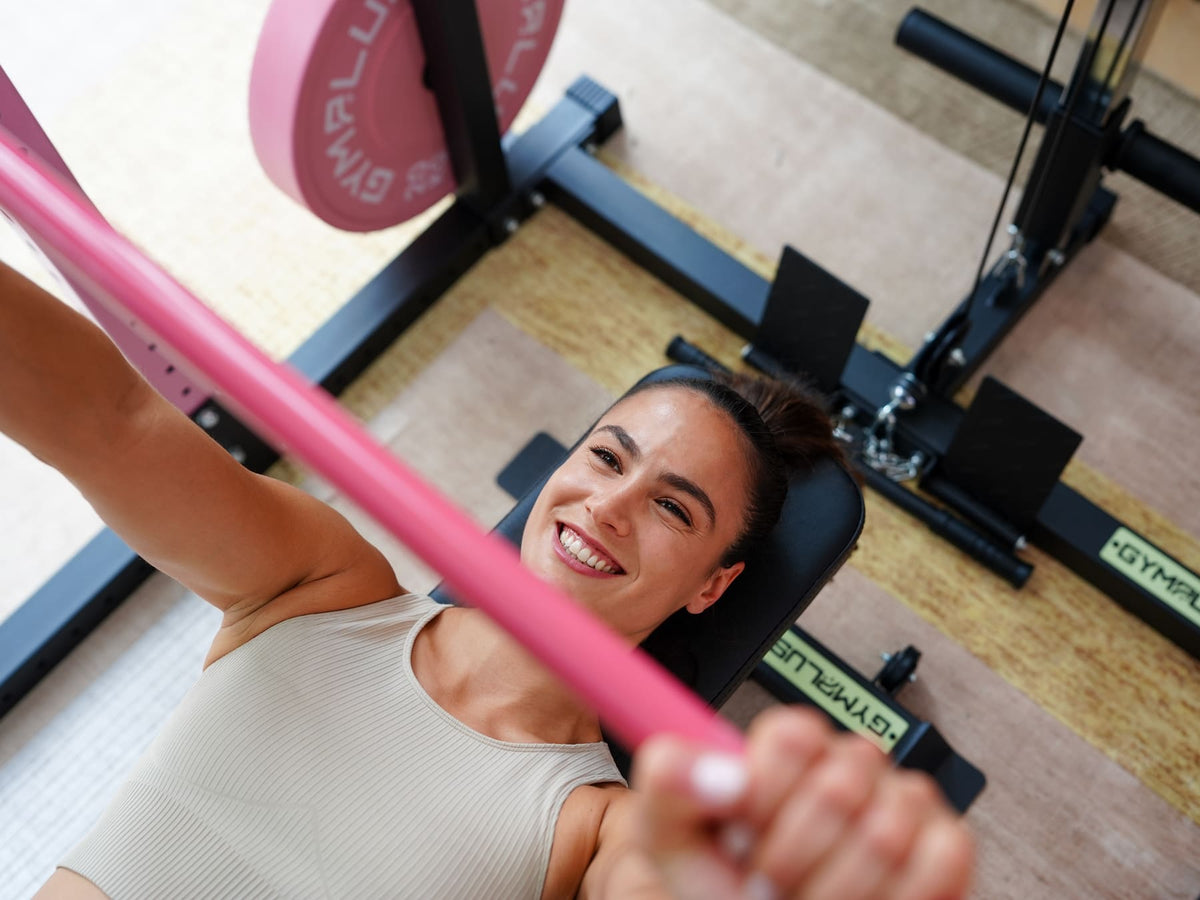 Gym Plus Cerakote Olympic Barbell - 15KG (Pink) GP-DOM-PINK-15KG
