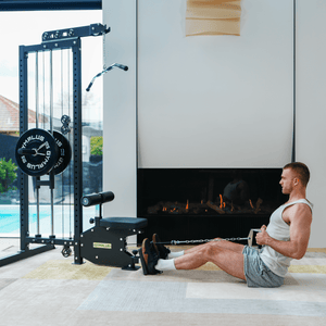 Lat Pulldown Low Row Machine with Aluminium Pulley Wheels - L4 Pro Series