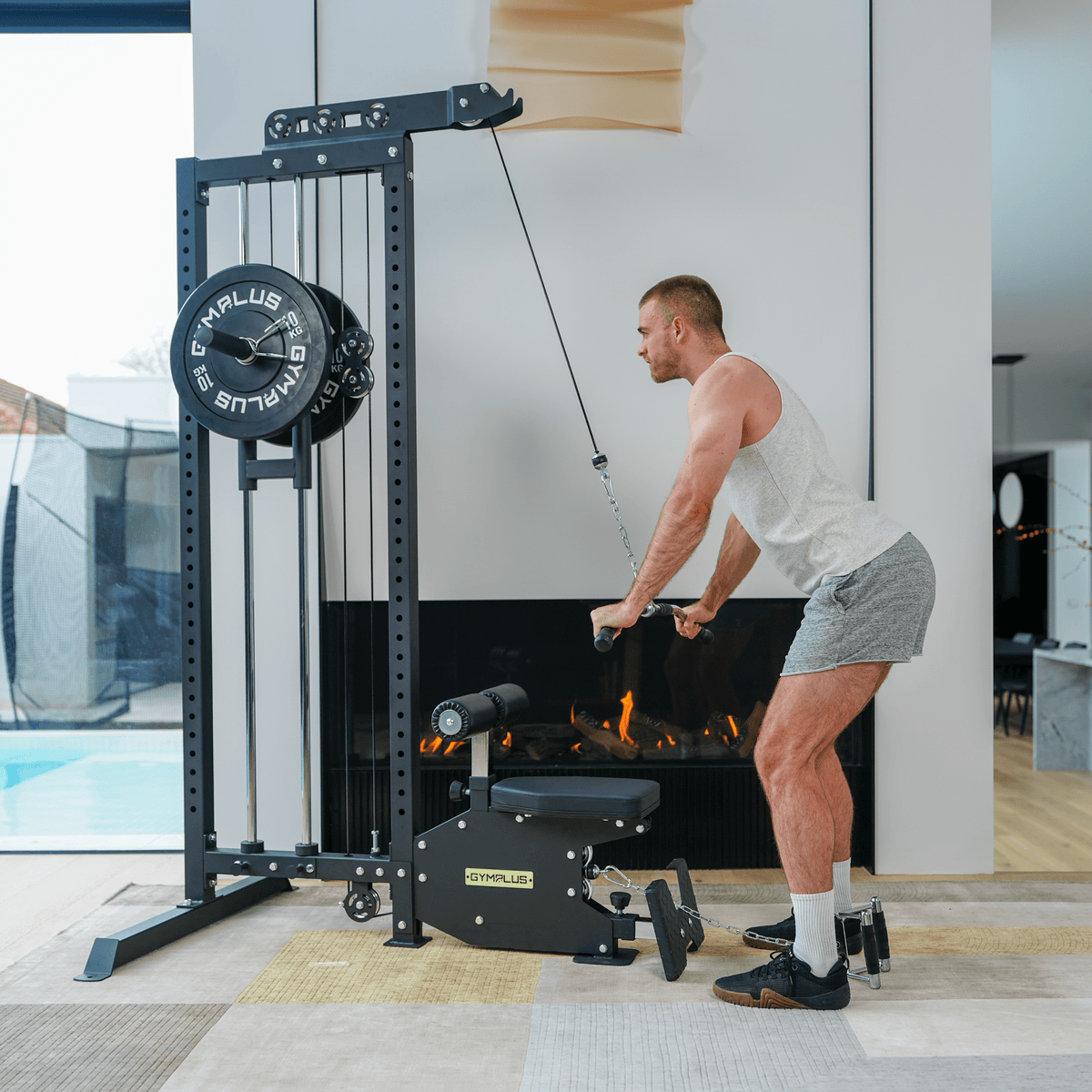 Lat Pulldown Low Row Machine with Aluminium Pulley Wheels - L4 Pro Series