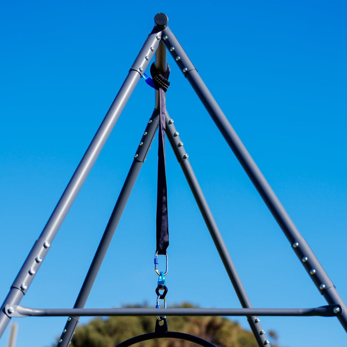 MEMAX Aerial Lyra Hoop Set | Aerial Ring with Full Accessories – Chrome & Black