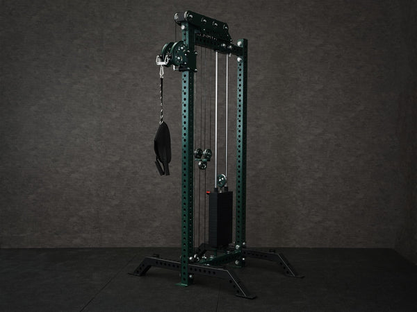 Gym Plus Ab Crunch Harness Cable Attachment CABLE-CRUNCH harness is attached to Evolve Cable Tower