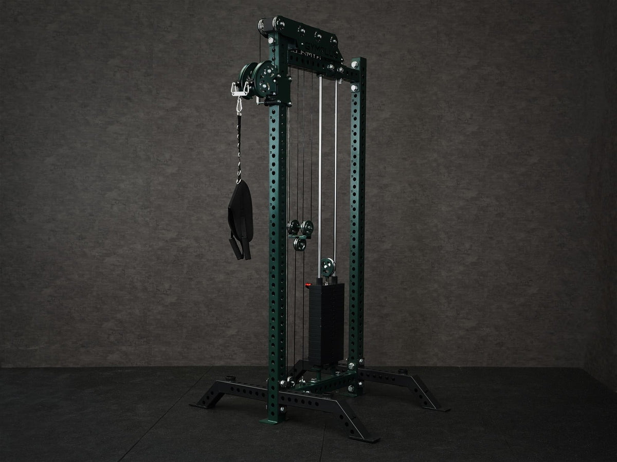 Gym Plus Ab Crunch Harness Cable Attachment CABLE-CRUNCH harness is attached to Evolve Cable Tower