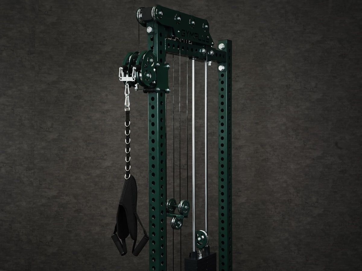 Gym Plus Ab Crunch Harness Cable Attachment CABLE-CRUNCH harness is attached to Evolve Cable Tower