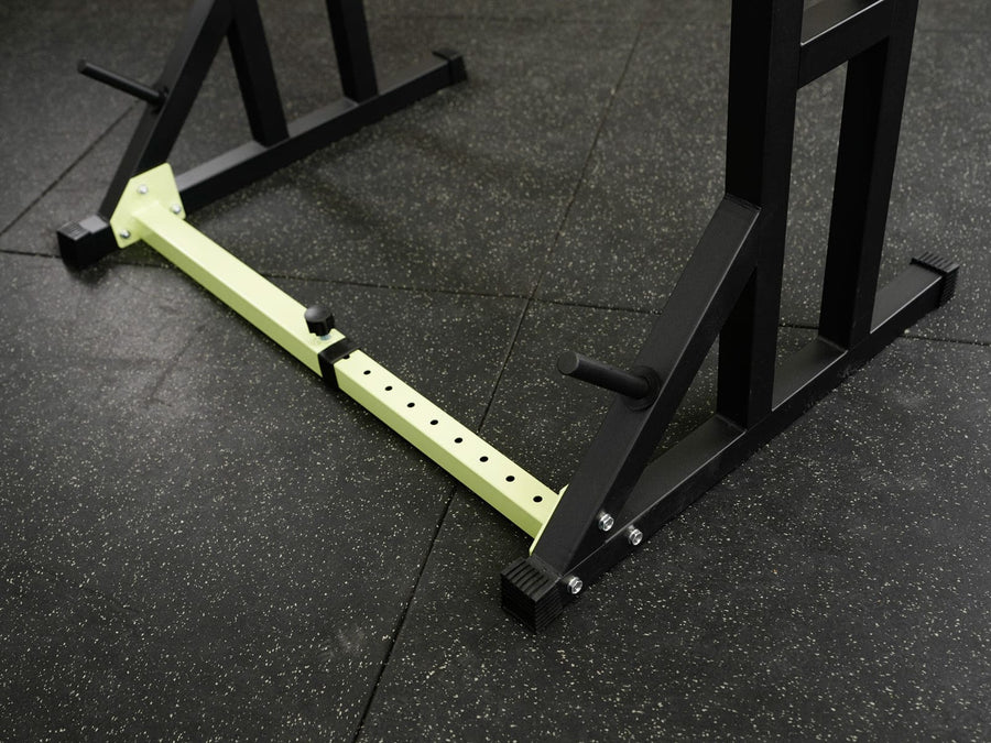 All-in-One Home Gym Lifting Starter Package - Bench, Rack, Barbell and Bumper Plates Set