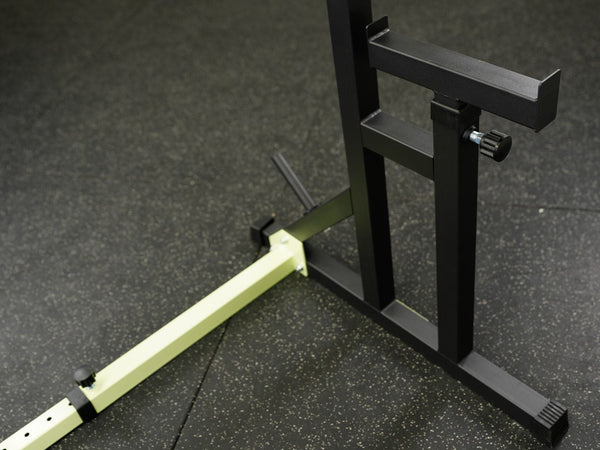 Gym Plus All-in-One Home Gym Lifting Starter Package - Bench, Rack, Barbell and Bumper Plates Set S-COMBO-A