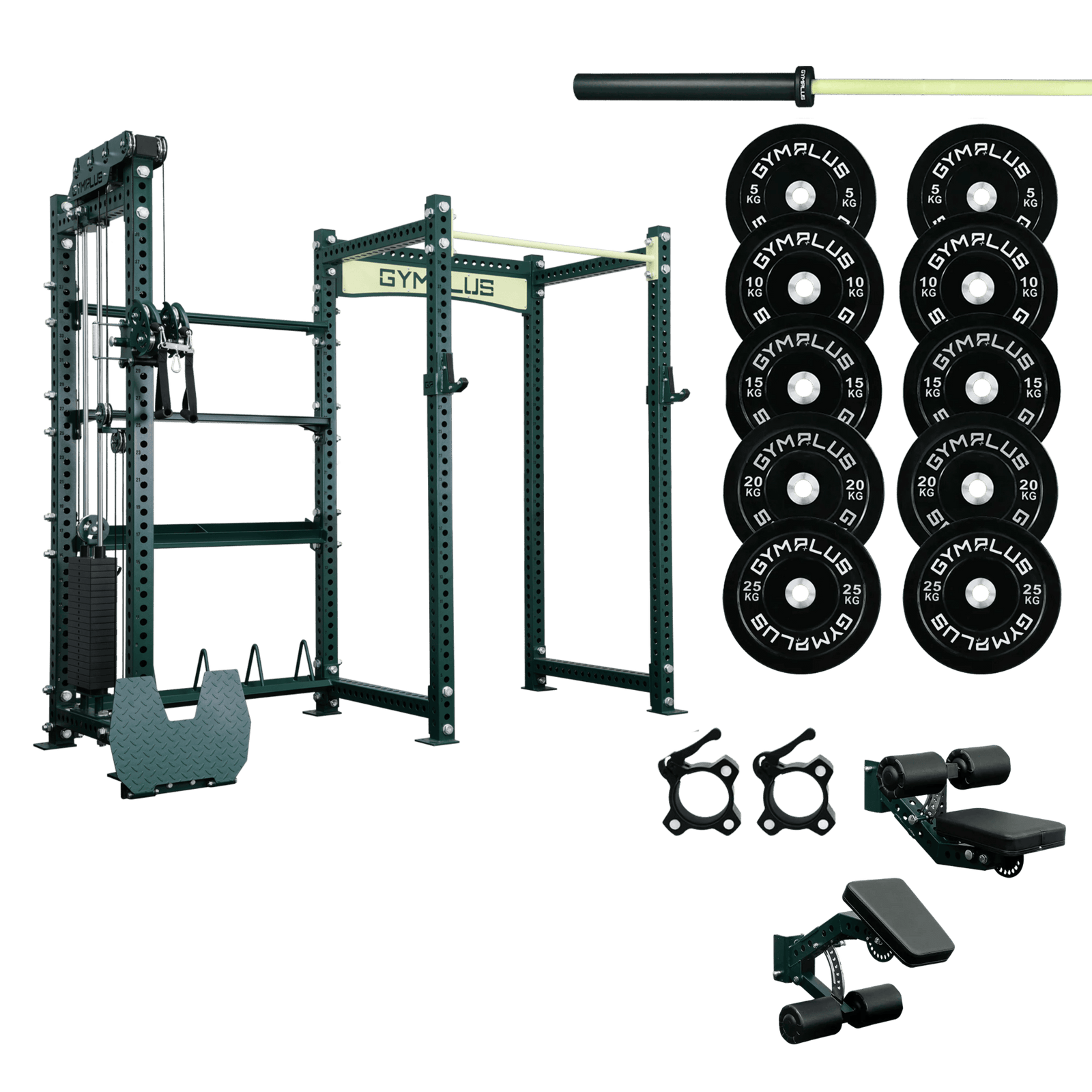 Gym Plus Evolve Extended Cable System with Storage Garage Gym Package EV-EXTCB-STOR-BLK-FULL