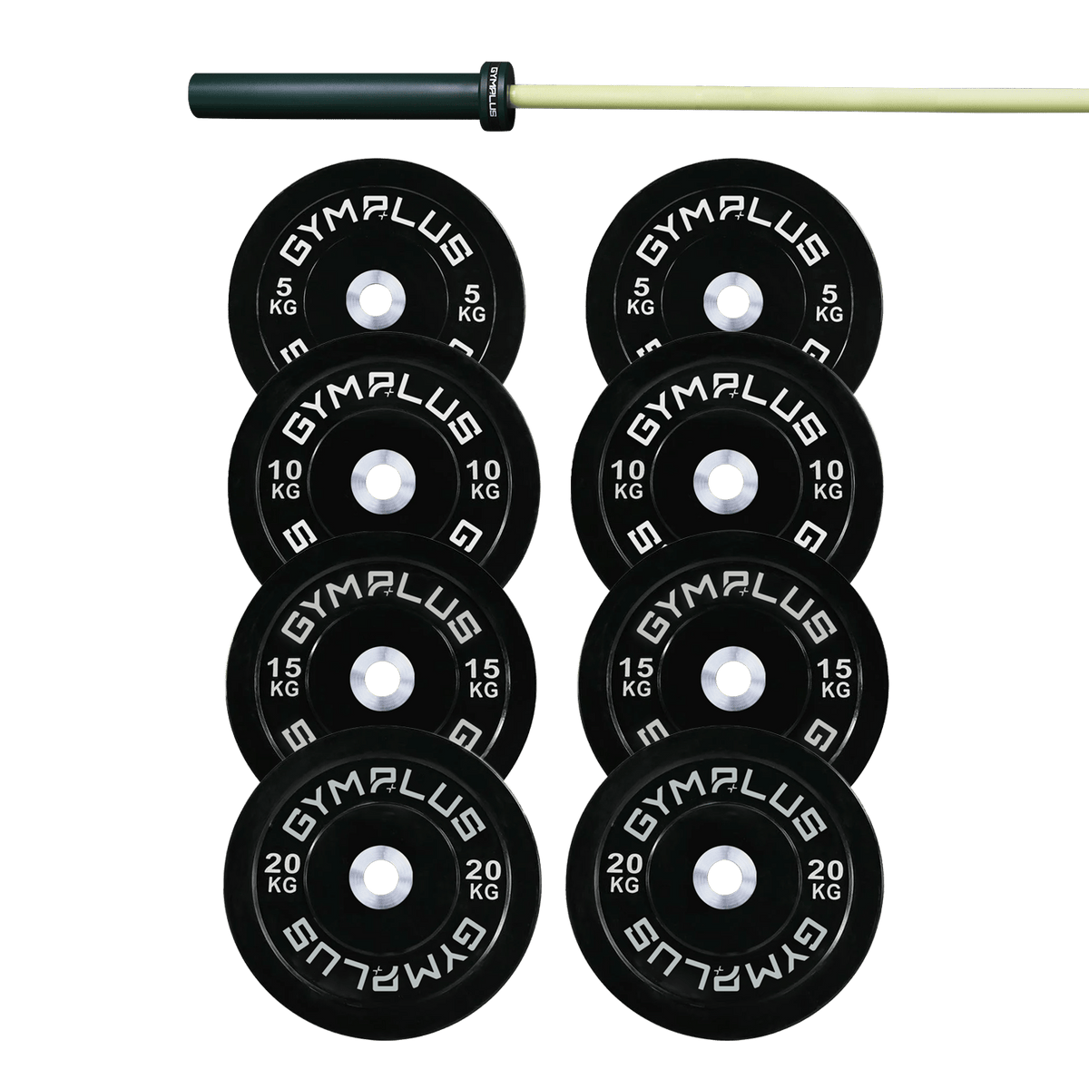 EVOLVE Olympic Bar 15KG and Bumper Plate Set