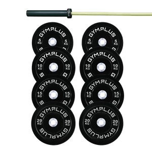 EVOLVE Olympic Bar 15KG and Bumper Plate Set
