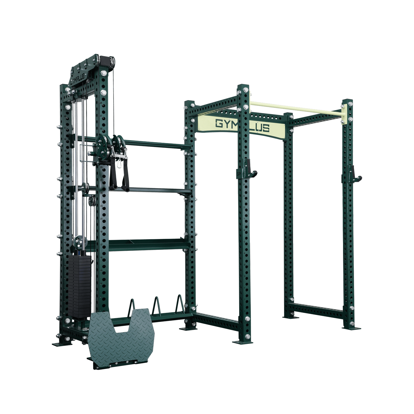 Gym Plus Evolve Power Rack with Cable System and Extended Storage EV-W-CABLE-STOR