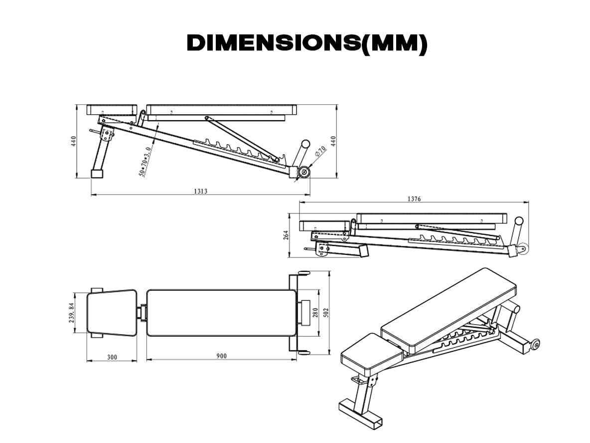 Fold Away Flat/Incline/Decline Bench