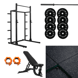 Half Power Rack Garage Gym Package - Complete Setup