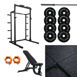 Half Power Rack Garage Gym Package - Complete Setup