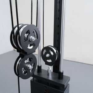 ATTIVO Wall Mount Cable Tower With Weight Stack - Aluminium Pulley Wheels