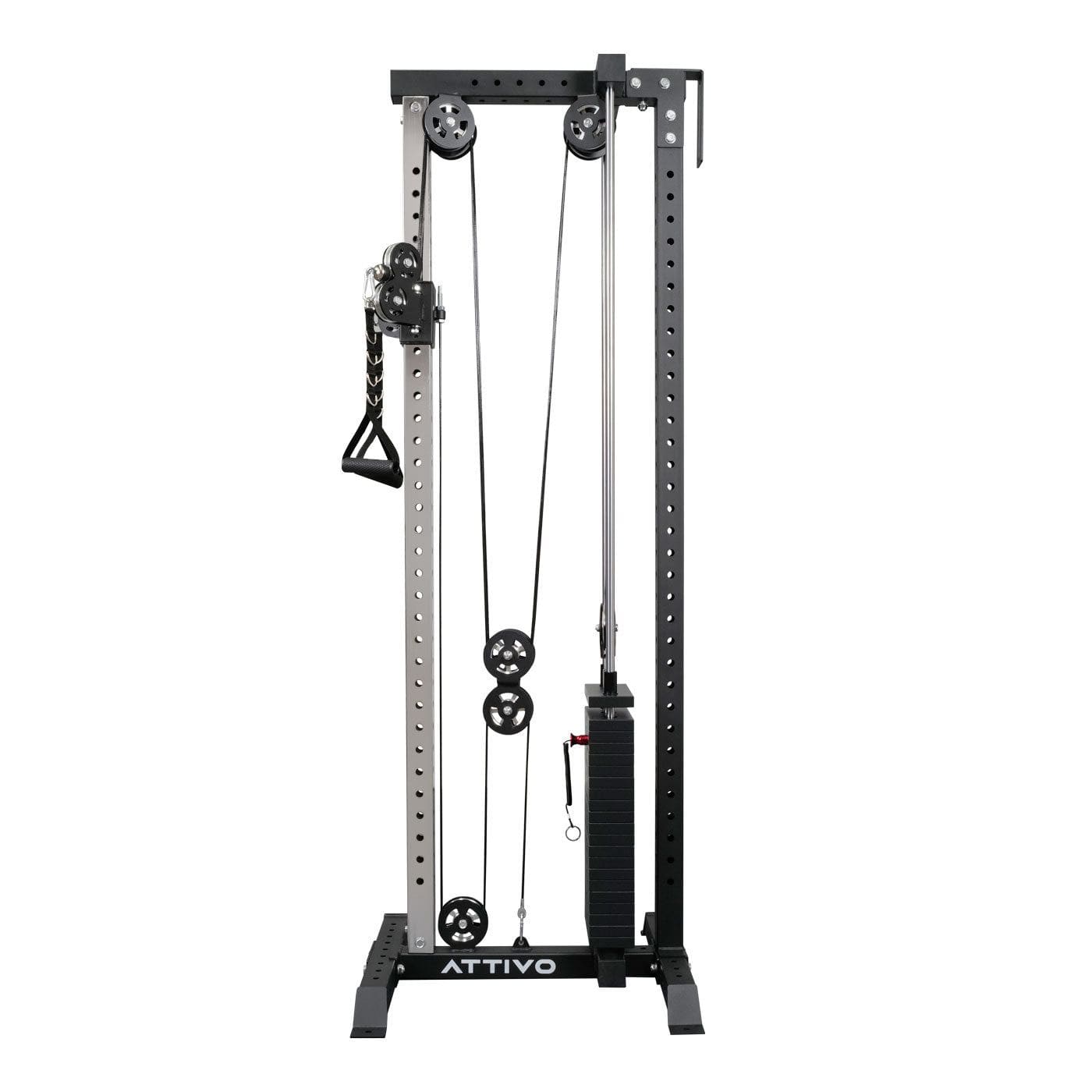 ATTIVO L4 Pro Series Wall Mount Cable Tower With Weight Stack - Aluminium Pulley Wheels