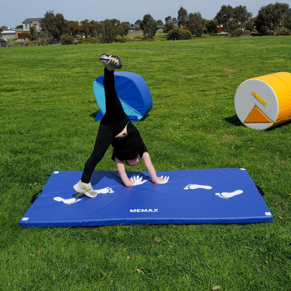 Gym Plus MEMAX Double-Sided Cartwheel/Lunge Mat CARTWHEEL-BLUE