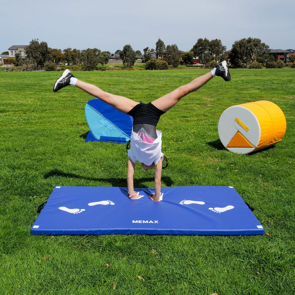 Gym Plus MEMAX Double-Sided Cartwheel/Lunge Mat CARTWHEEL-BLUE