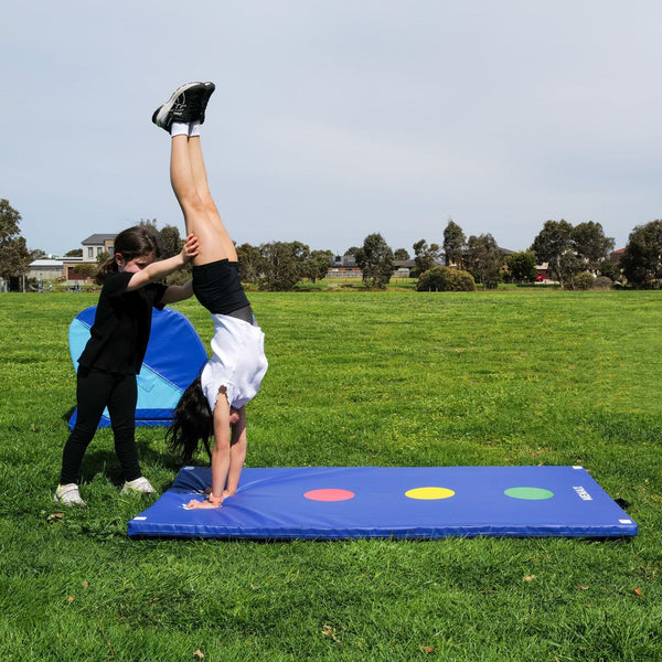 Gym Plus MEMAX Double-Sided Cartwheel/Lunge Mat CARTWHEEL-BLUE