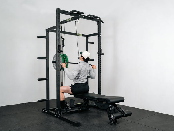 Gym Plus Half Power Rack with Weight Storage System - HR2300 (Special Colourway) HR2300-BLK+WT