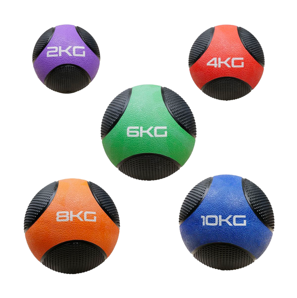 Gym Plus ATTIVO Rubber Medicine Ball Set of 5 Balls - 2kg 4kg 6kg 8kg 10kg MB-246810