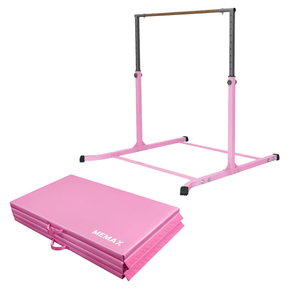 Gym Plus MEMAX Gymnastic Junior Training Bar Set JUNIORBARMATPINK