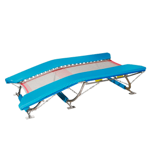 MEMAX Pro Double Mini Trampoline - with Roller Stand