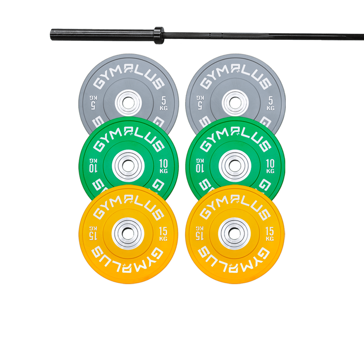 Remarkables Olympic Bar 20KG and Bumper Plates Set