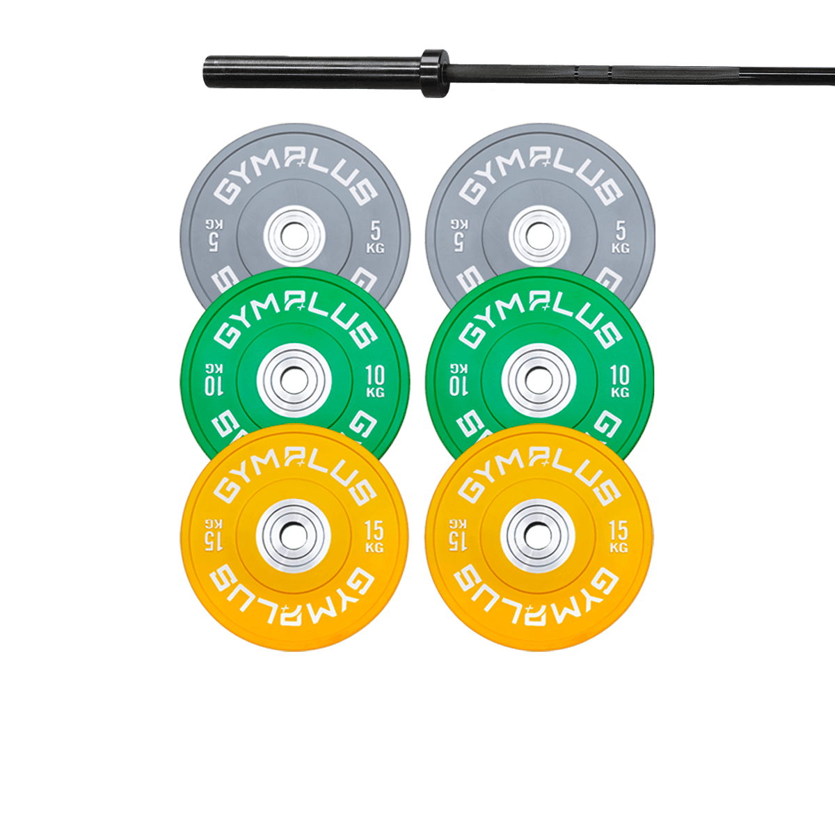 Remarkables Olympic Bar 15KG and Bumper Plates Set