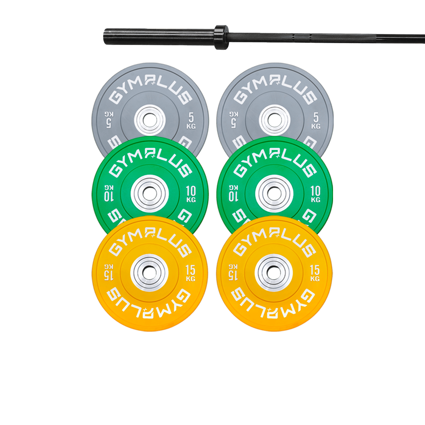 Remarkables Olympic Bar 15KG and Bumper Plates Set