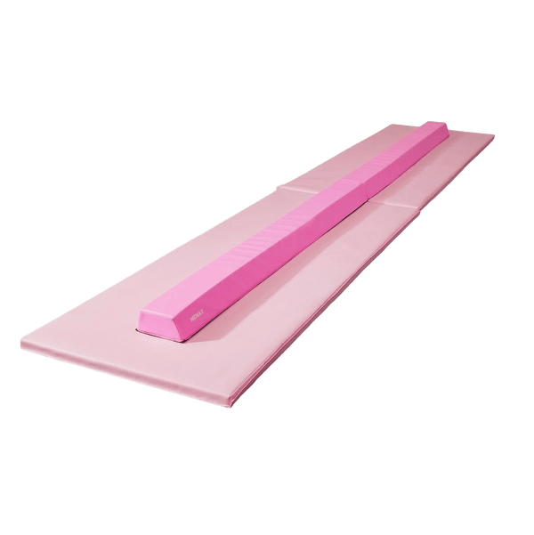 Gym Plus 3 Piece Gymnastics Starter Combo - Foldable Balance Beam and 2 x Cartwheel Mats STCOM-PINK-240