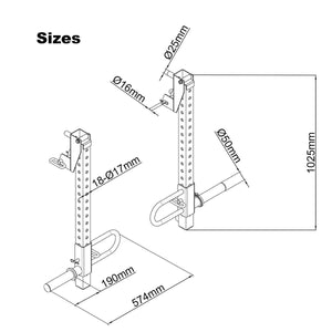 ATTIVO Jammer Arms for 60mm Power Cage
