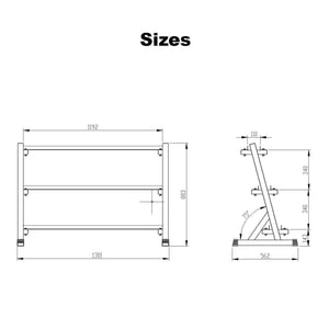 ATTIVO 3-Tier 400KG Dumbbell Rack