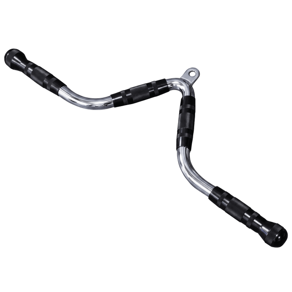 Gym Plus Extended Tricep Bar Cable Attachment with Rubber Grips TRICEP-BAR