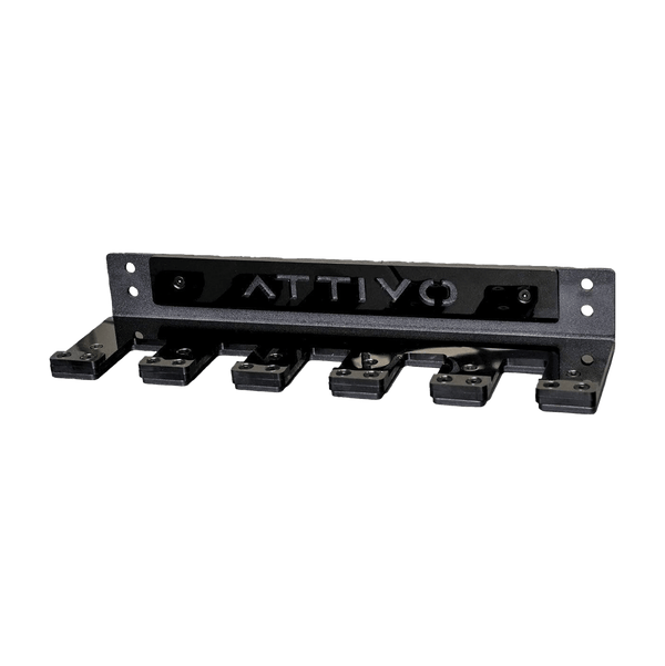 Gym Plus ATTIVO Wall-Mount Barbell Storage Rack – 5 Bars VERWMBAR5