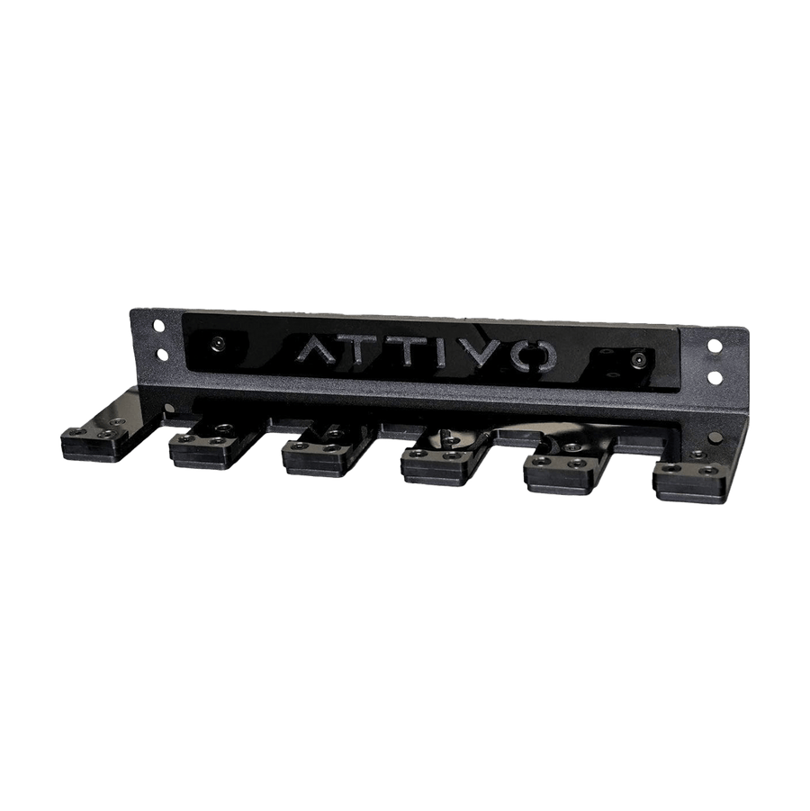 ATTIVO Wall-Mount Barbell Storage Rack – 5 Bars