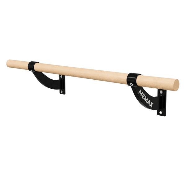 Gym Plus MEMAX Wall Mounted Ballet Barre – 150cm Beech Wood Dance Bar WALLBARRE15