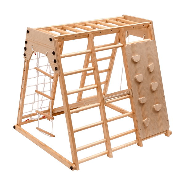 Gym Plus Kids Indoor Large Gym Wooden Climber Set WGC-B