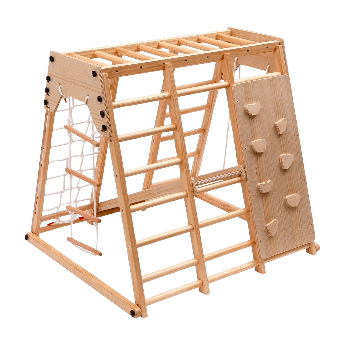 Kids Indoor Large Gym Wooden Climber Set