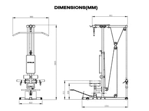 Lat Pulldown and Row Cable Station