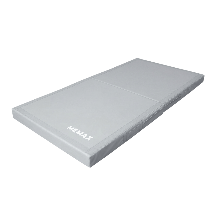 Gym Plus MEMAX Foldable Dual Density Gymnastics Tumbling and Landing Mat - 10cm Thick GYMMAT200x100x10-GREY