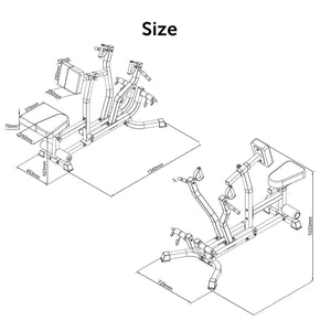 ATTIVO Seated Row/Chest Pull Machine with Independent Arms
