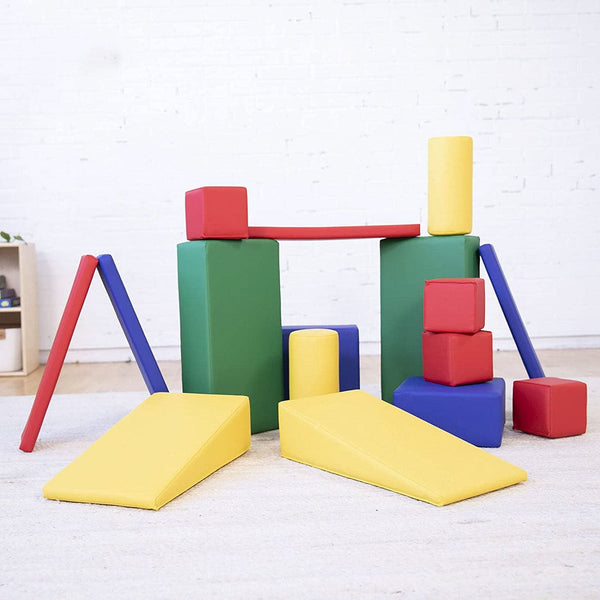 Gym Plus Large Soft Building Blocks - 16 Pieces BUILD-BLOCK-16PC